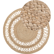 DIKILI - Laagpolig vloerkleed - Beige - 120 cm - Jute
