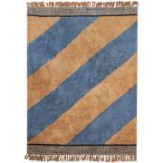 XULUF - Laagpolig vloerkleed - Goudbruin - Katoen