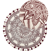 OLTU - Laagpolig vloerkleed - Rood - 120 cm - Katoen