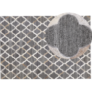 ROLUNAY - Patchwork vloerkleed - Donkergrijs - 160 x 230 cm - Jacquard