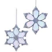 Plastic zilveren sneeuwvlok 2A 13 cm ornament