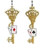 Plastic sleutel met pook 2A 19 cm ornament