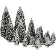 Evergreen tree assorted 21 pieces - h22xd8cm
