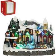 Village scenery battery operated - l34xw18xh24cm