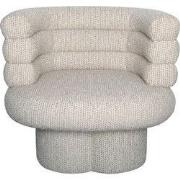 Draaibare fauteuil in écru stof L82 cm - TREFLE