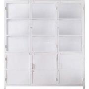 Giga Meubel Vitrinekast Wit Metaal - 200x40x220cm - Lotte