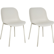 BELOIT - Eetkamerstoel set van 2 - Lichtbeige - Kunststof