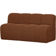 WOOOD Mojo Eetbankje Met Rugleuning 164 cm Mojo - Bouclé - Roest Bruin