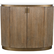 Toonbank van massief hout en marmer BUREN