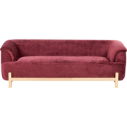 ALNOR - Driezitsbank - Bordeauxrood - Chenille