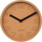 Zuiver Cork Time Klok/ Wandklok Rond Kurk Bruin