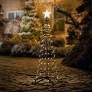 LED kerstdecoratie voor buiten 210 cm met 370 warm witte LED's