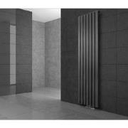 Badkamerradiator Stella 480x1400 mm antraciet met wandaansluitset