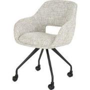 Eetkamerstoel Off-White - Incl. Wieltjes - Spring Eagle - Set van 2