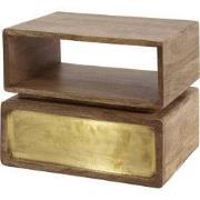 Nachtkastje Naturel Hout - 40x30x33cm - Brass