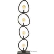 Vloerlamp Zwart Metaal - 4-Lichts - 40x20x165cm - Pebble
