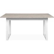 Uitschuifbare eettafel - Travertin en Wit L160/200 cm - HOUSTON