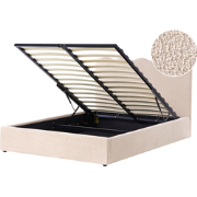 NANTERRE - Bed met opbergruimte - Beige - 140 x 200 cm - Bouclé