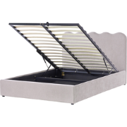 NANTERRE - Bed met opbergruimte - Beige  - 140 x 200 cm - Stof