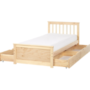OLENDON - Bed met 4 lades - Lichtbruin - 90 x 200 cm - Dennenhout