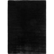 JOY Effen Soft Vloerkleed – 100% Polyester – Anti-Slip - Zwart- 200x28...