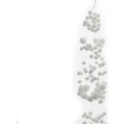 Guirlande sneeuwbal l3b78h3 cm wit