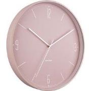 Karlsson - Wandklok Numbers & Lines - Zachtroze- Ø40cm