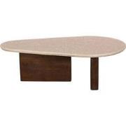 Salontafel Marmer Donkerbruin - 120x70x38cm - Organisch - Ayla