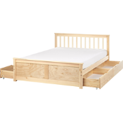 OLENDON - Bed met 4 lades - Lichtbruin - 140 x 200 cm - Dennenhout