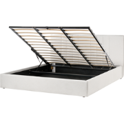 TARASCON - Tweepersoonsbed - Lichtbeige - 180 x 200 cm - Stof