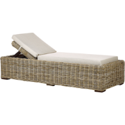 PALESE - Ligstoel - Taupe - Rotan