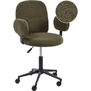 MORAGA - Bureaustoel - Donkergroen - Bouclé