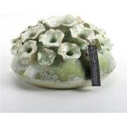 Villa Pottery  Groene Bloemen Tuitvaas Suus  - D22xH13