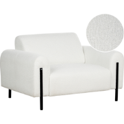 ASKIM - Fauteuil - Wit - Bouclé