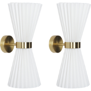 TELANG - Wandlamp set van 2 -  Wit - Metaal
