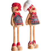 FLAKAVATNET - Kerstdecoratie set van 2 - Bruin - Polyster