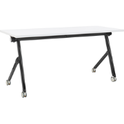 BENDI - Inklapbaar bureau - Wit/Zwart - 160 x 60 cm - Staal