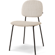 Jasmijn eetkamerstoel beige melange - zwart onderstel