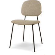 Jasmijn eetkamerstoel taupe melange - zwart onderstel