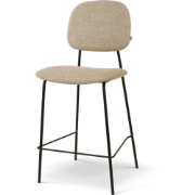 Jasmijn barkruk taupe melange - zwart onderstel - 65 cm