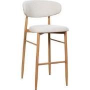 Barkruk Beige/Naturel - Zithoogte 75cm - Alexia - Set van 2