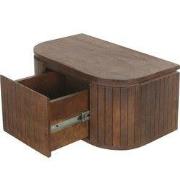 Nachtkastje Zwevend - Donkerbruin Hout - 55x35x26cm - Merel