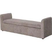Opbergbank Taupe Stof - 151x45x50cm - Halbankje - Calvin