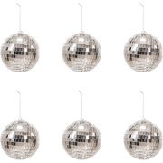 Christmas Decoration -  Christmas Hanger - Discoball - Foam - Set of 6...