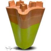 Villa Pottery  Chimney Oranje Groen  - H38