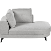 MARUM - Chaise longue - Grijs - Linkszijdig - Kunstlinnen