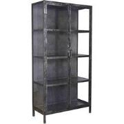 Vitrinekast Zwart -Metaal - 2-Deurs - Kast Rift Metal