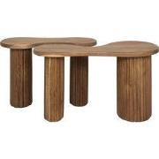 Salontafel Organisch - Acaciahout - Set Van 2 - 80x45x42cm - Fuse