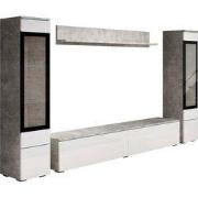 Meubella - Wandmeubel Variety - Wit - Betonlook