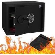 Kluis Kluis 27L van staal met elektronisch slot en noodsleutels Rond g...